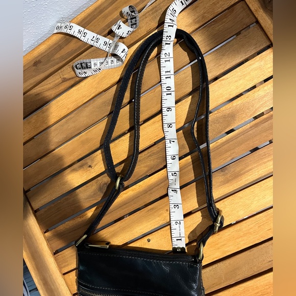 🖤FOSSIL leather crossbody bag black with brass hardware 🖤 - Picture 16 of 16